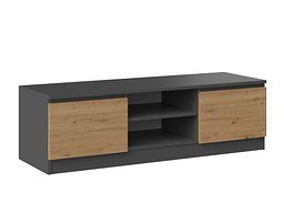 TV-benk Elbvelu 123 (Antrasitt + Artisan eik)