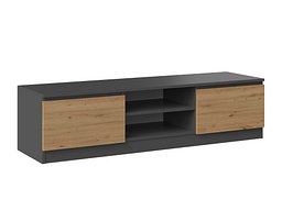 TV-benk Elbvelu 125 (Antrasitt + Artisan eik)