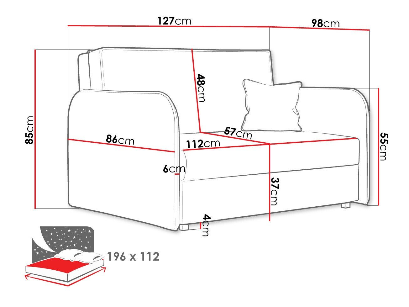 Sovesofa Lirael II (Again 80)