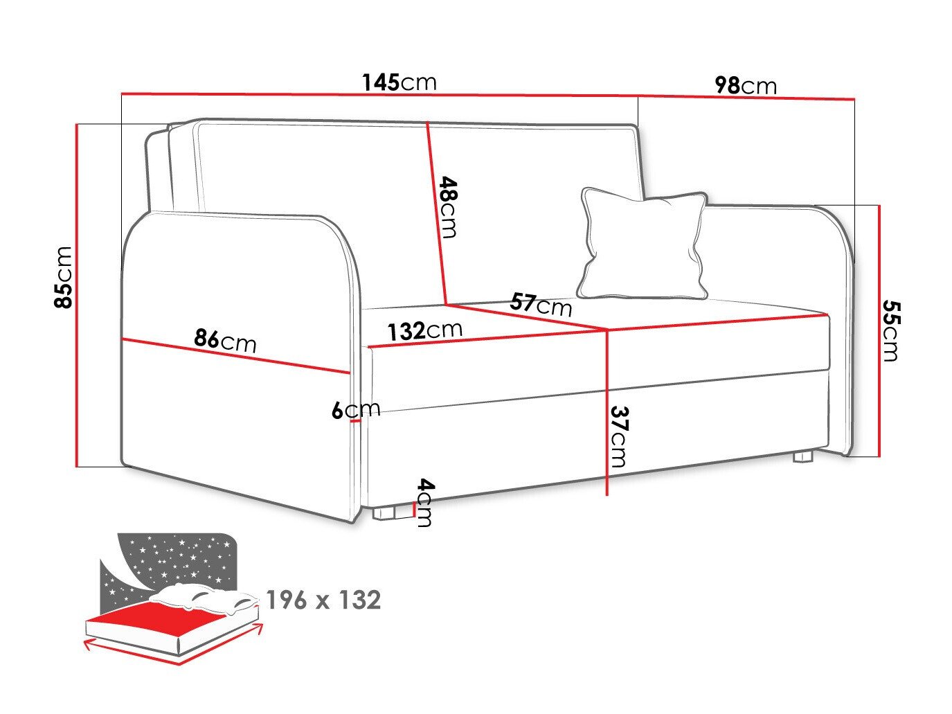 Sovesofa Lirael III (Again 80)
