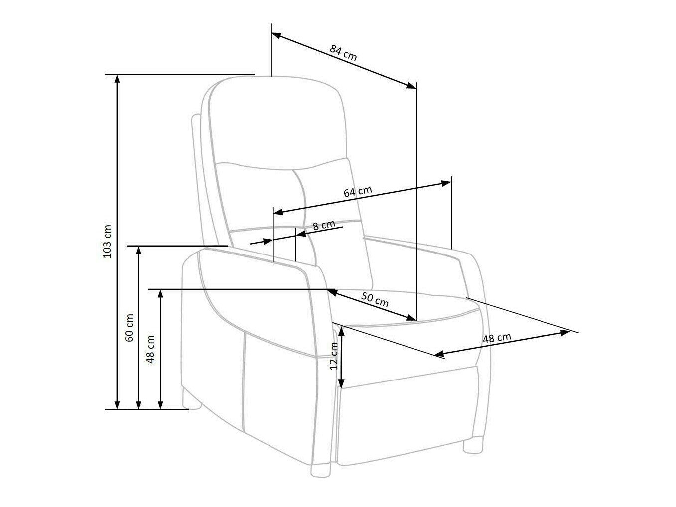 Reclinerlenestol Houston 992 (Bluvel 28)