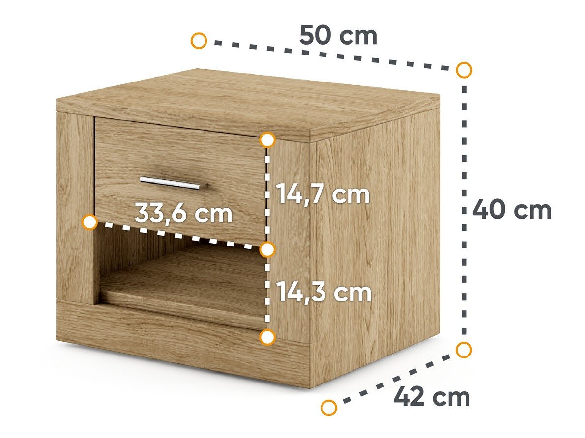 Nattbord Cirdelu 107 (Eik)