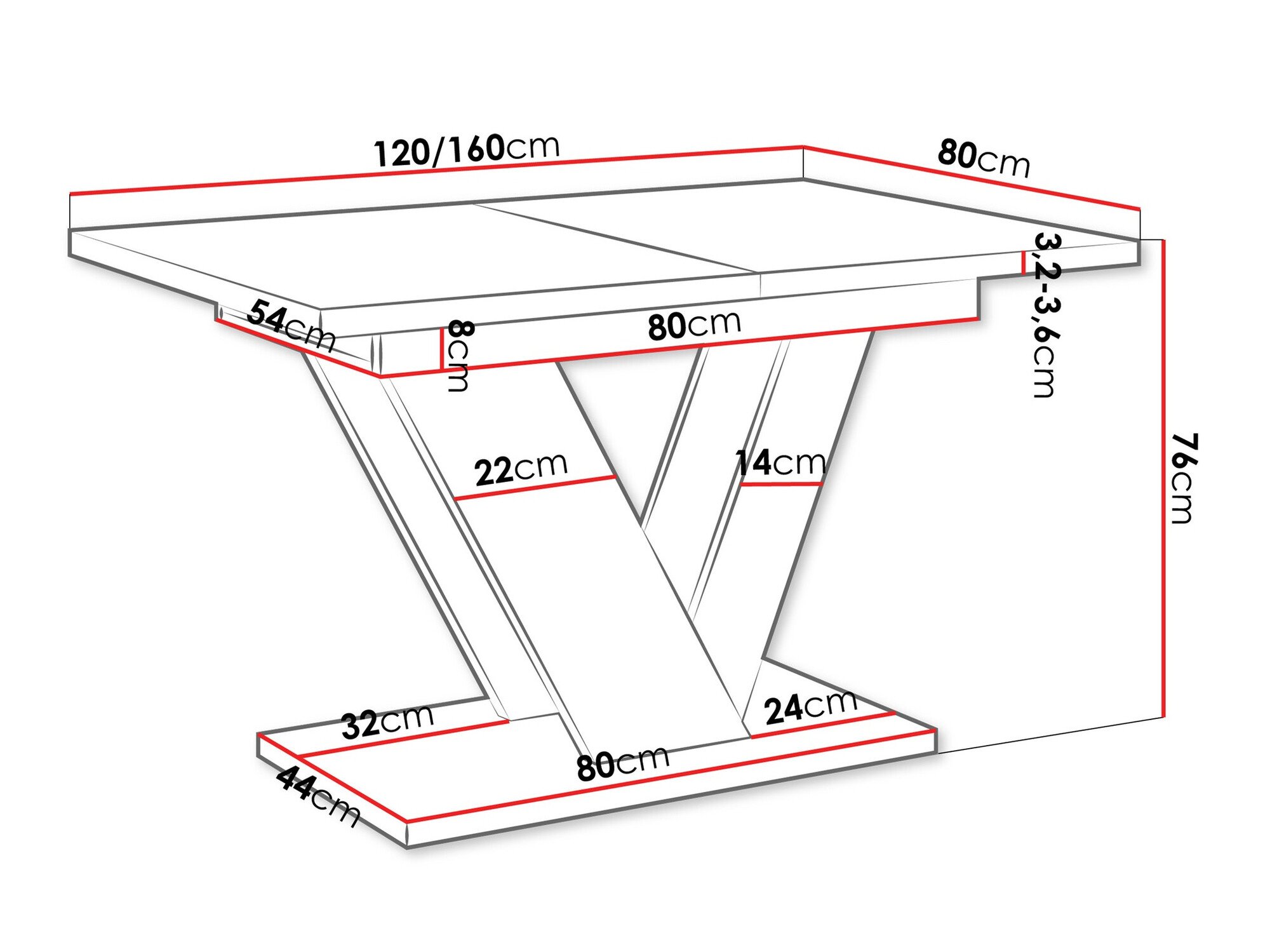 Bord Violium (Hvit marmor)