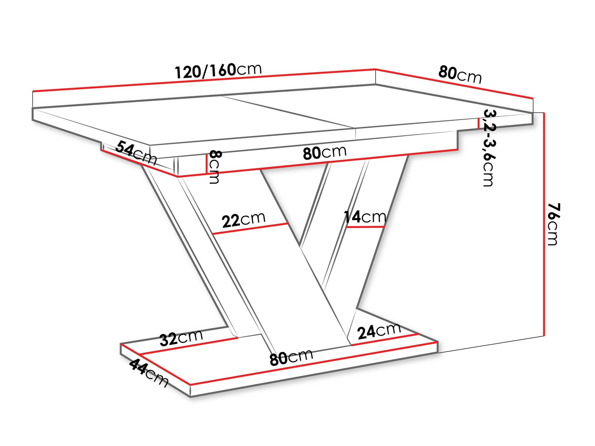 Bord Violium (Svart marmor)