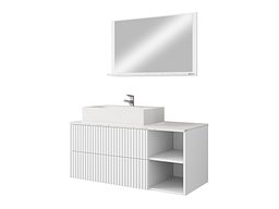 Baderomssett Nauta (Hvit + Hvit marmor)