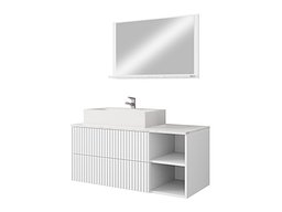 Baderomssett Nauta (Hvit + Hvit marmor)