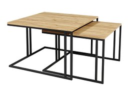 Salongbordsett Oswego 110 (Brun + Svart)