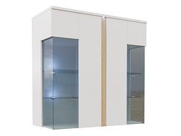 Skjenk Florem III (Hvit + Høyglans hvit + Lyst tre)