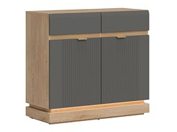 Kommode Teselbu 102 (Grå + Eik)