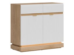 Kommode Teselbu 102 (Hvit + Eik)