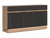 Kommode Teselbu 104 (Antrasitt + Eik)