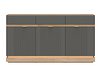 Kommode Teselbu 104 (Grå + Eik)