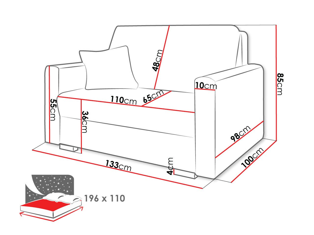Sovesofa Solrin II (Tilia 01)