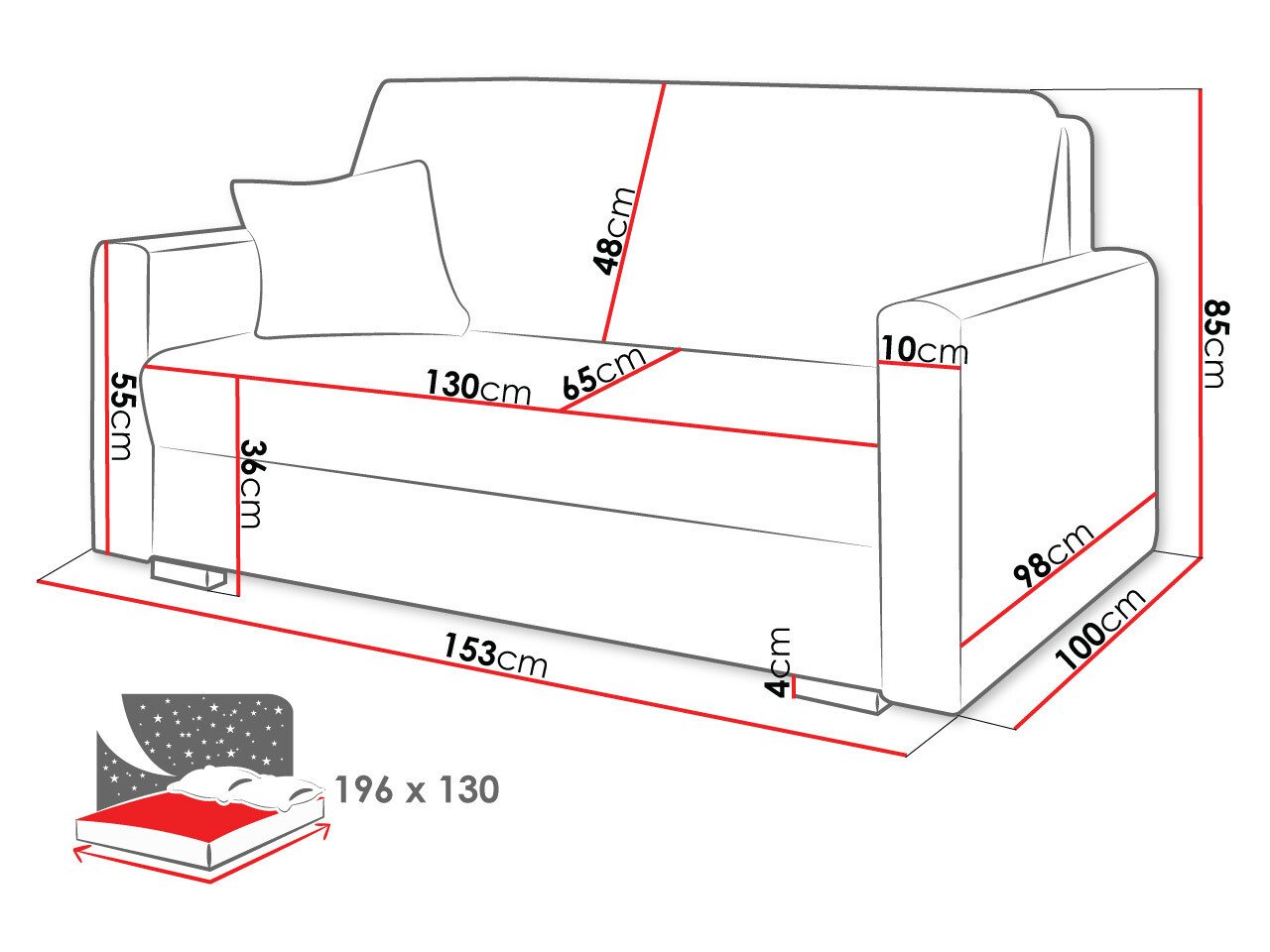 Sovesofa Solrin III (Tilia 90)