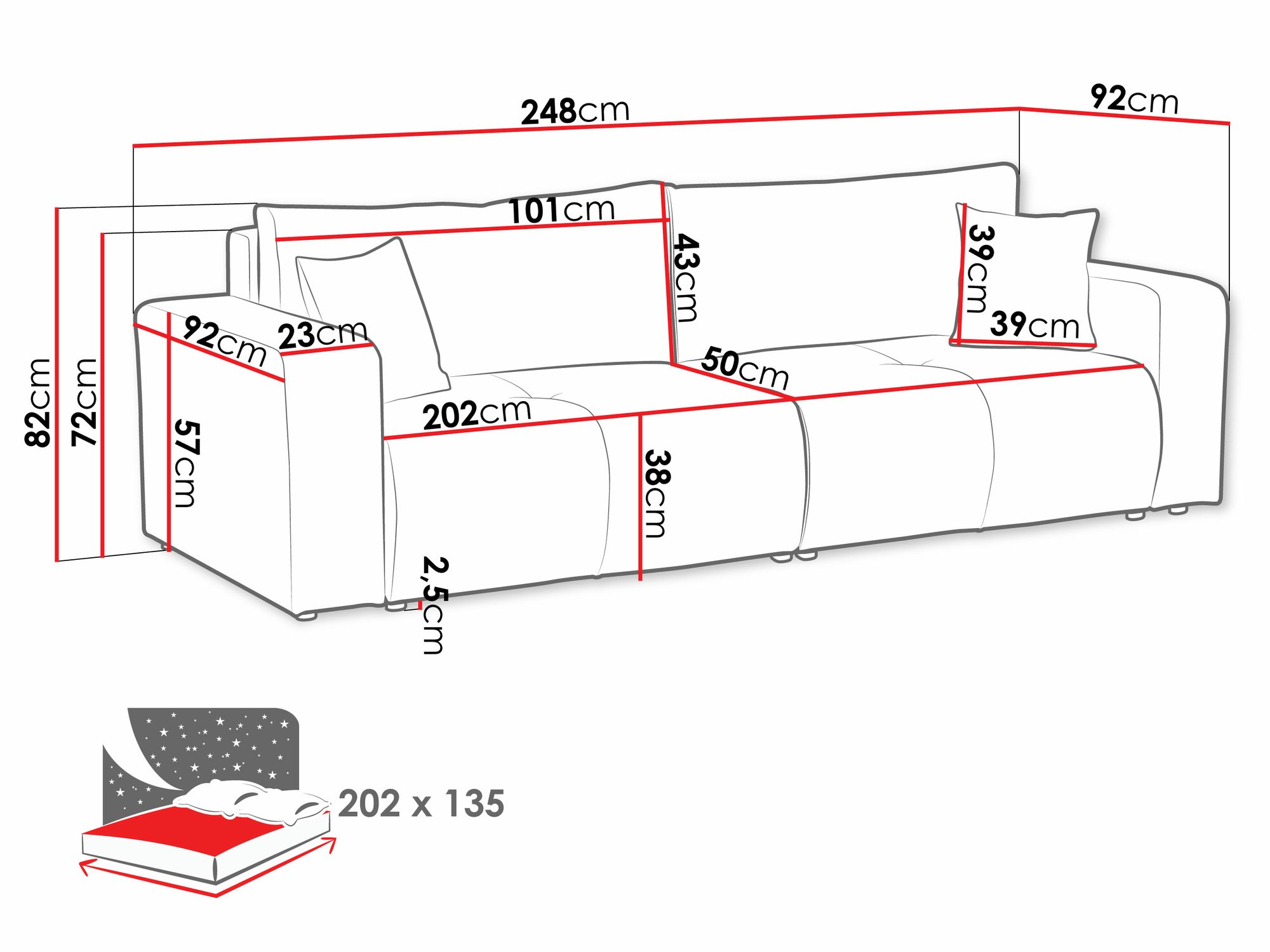Sovesofa Comfivo Laurus (Velo 636)