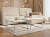 Salongbordsett Oswego 133 (Hvit marmor + Cashmere)