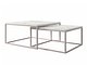 Salongbordsett Oswego 133 (Hvit marmor + Cashmere)