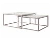 Salongbordsett Oswego 133 (Hvit marmor + Cashmere)