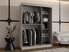 Garderobeskap Hartford 519 (Svart)