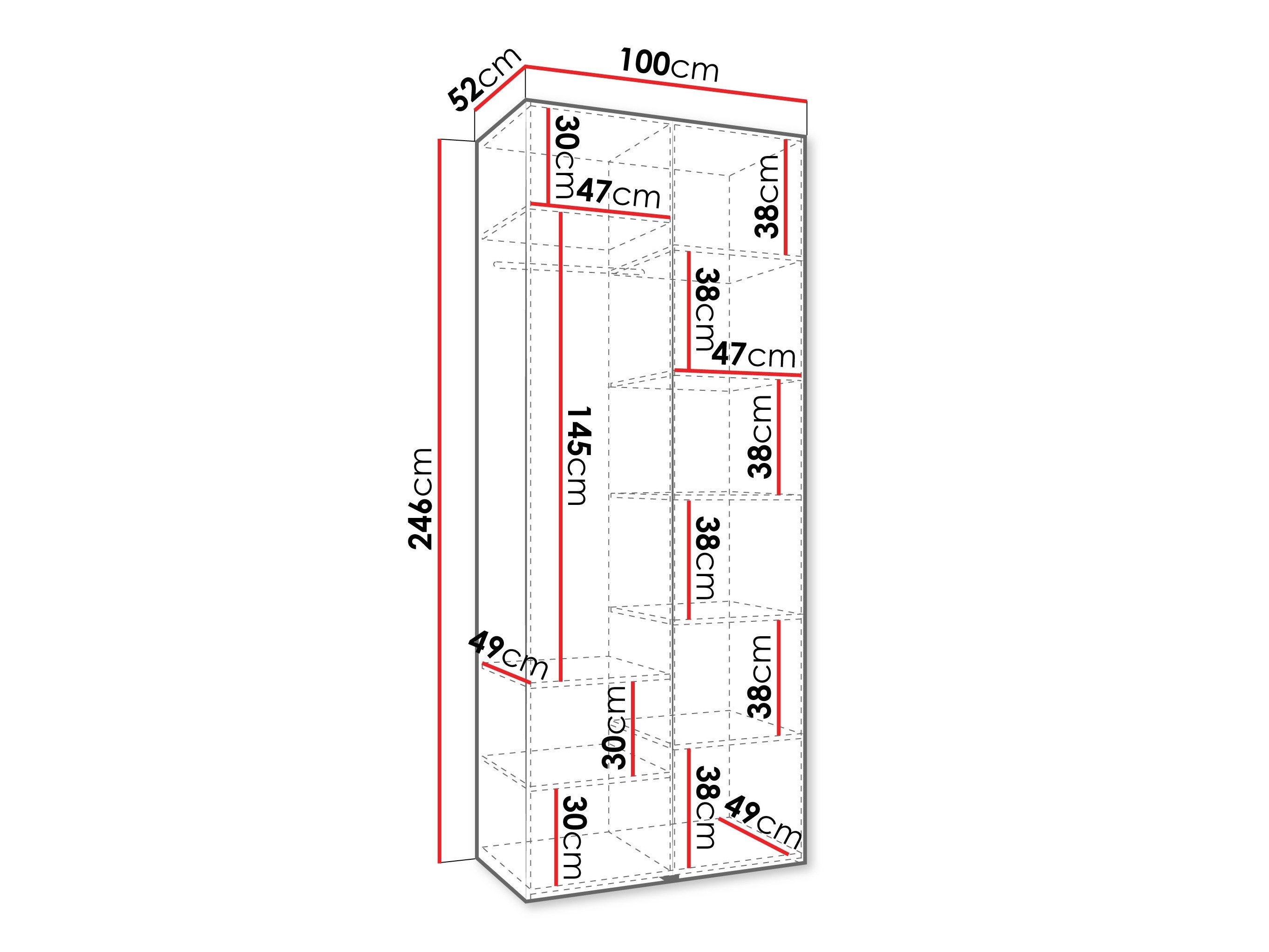 Garderobeskap Hartford 540 (Hvit)