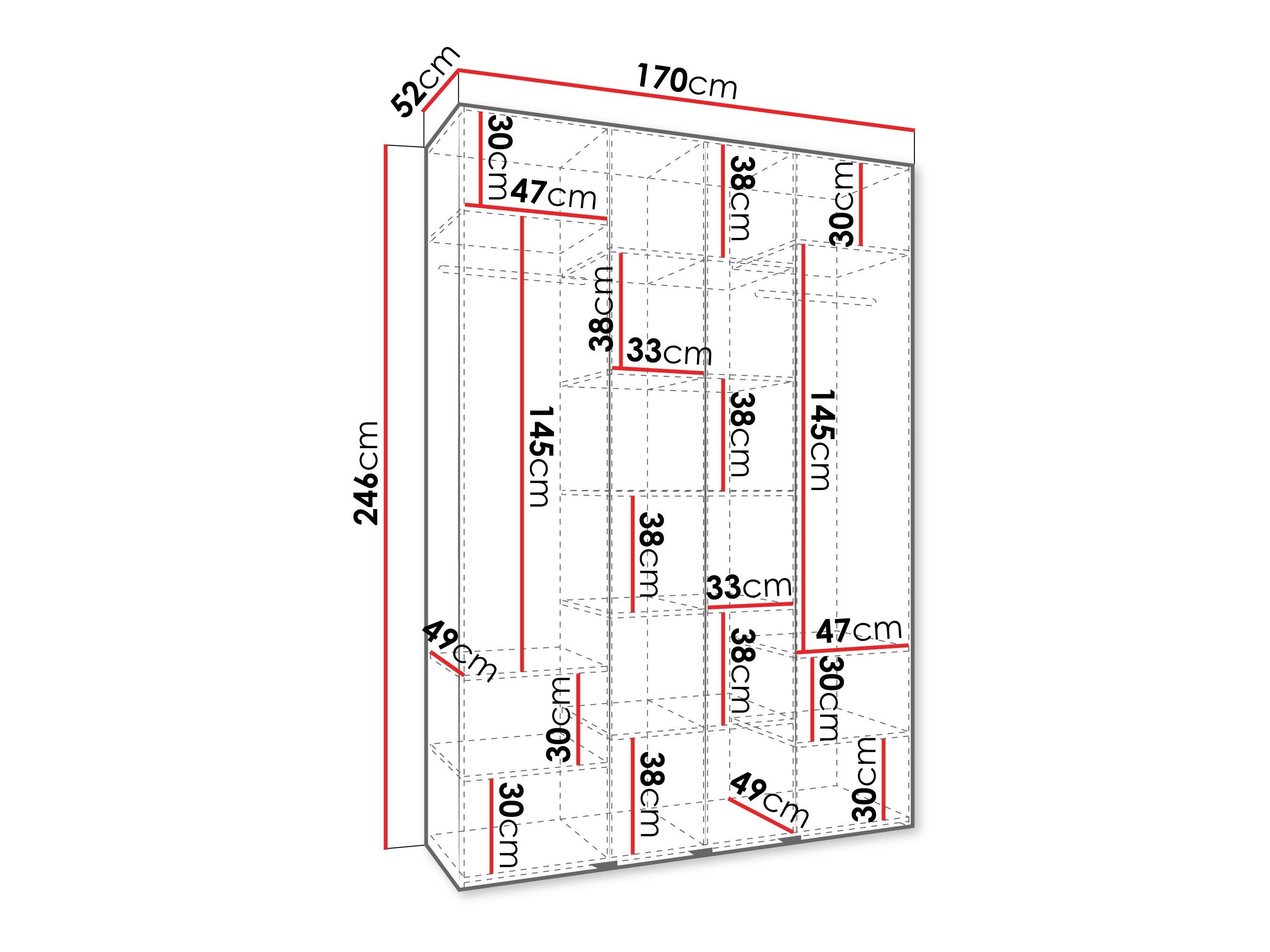 Garderobeskap Hartford 564 (Hvit)