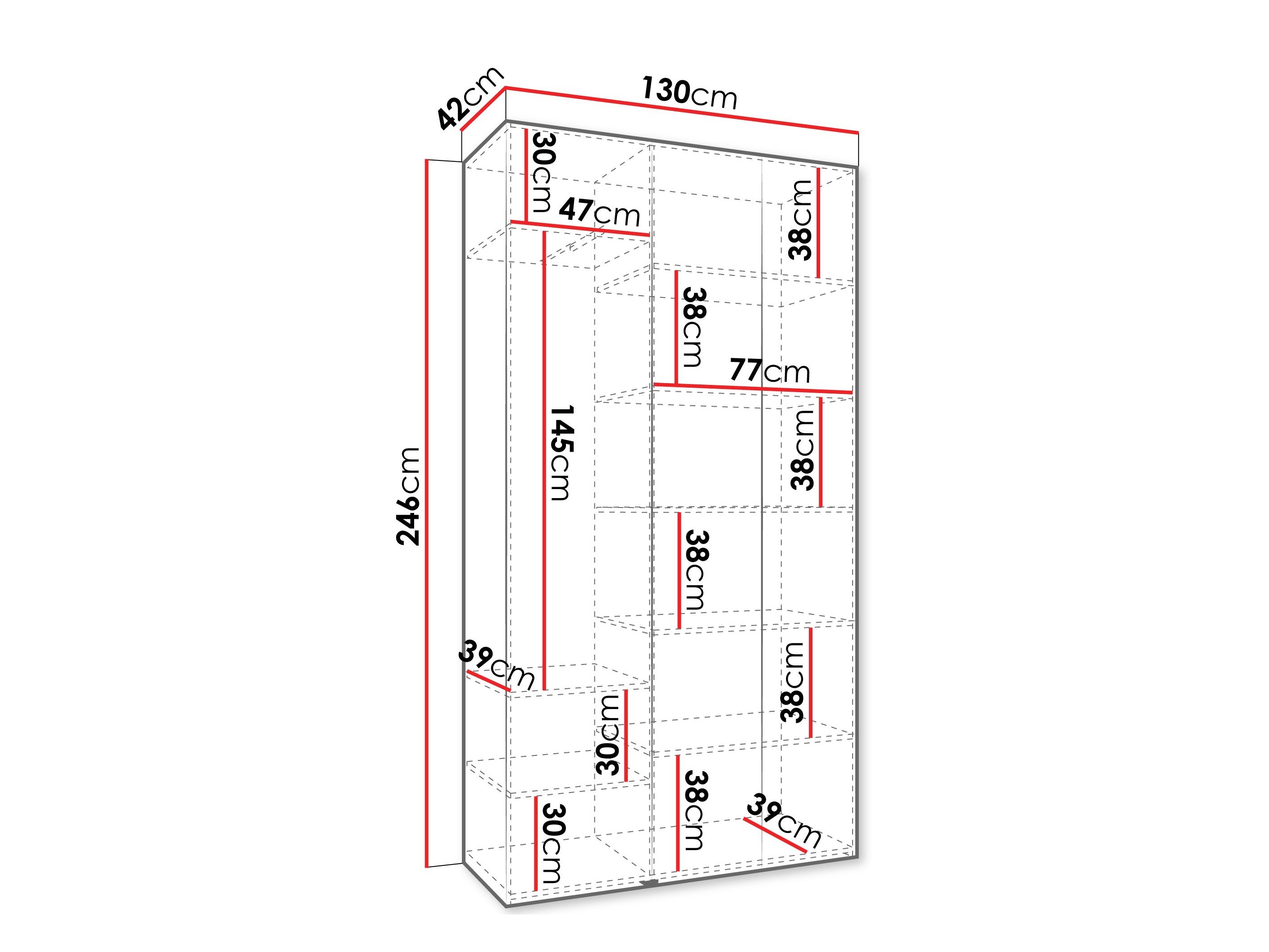Garderobeskap Hartford 571 (Cashmere)