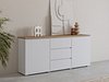 Kommode Baletu 106 (Hvit + Eik)