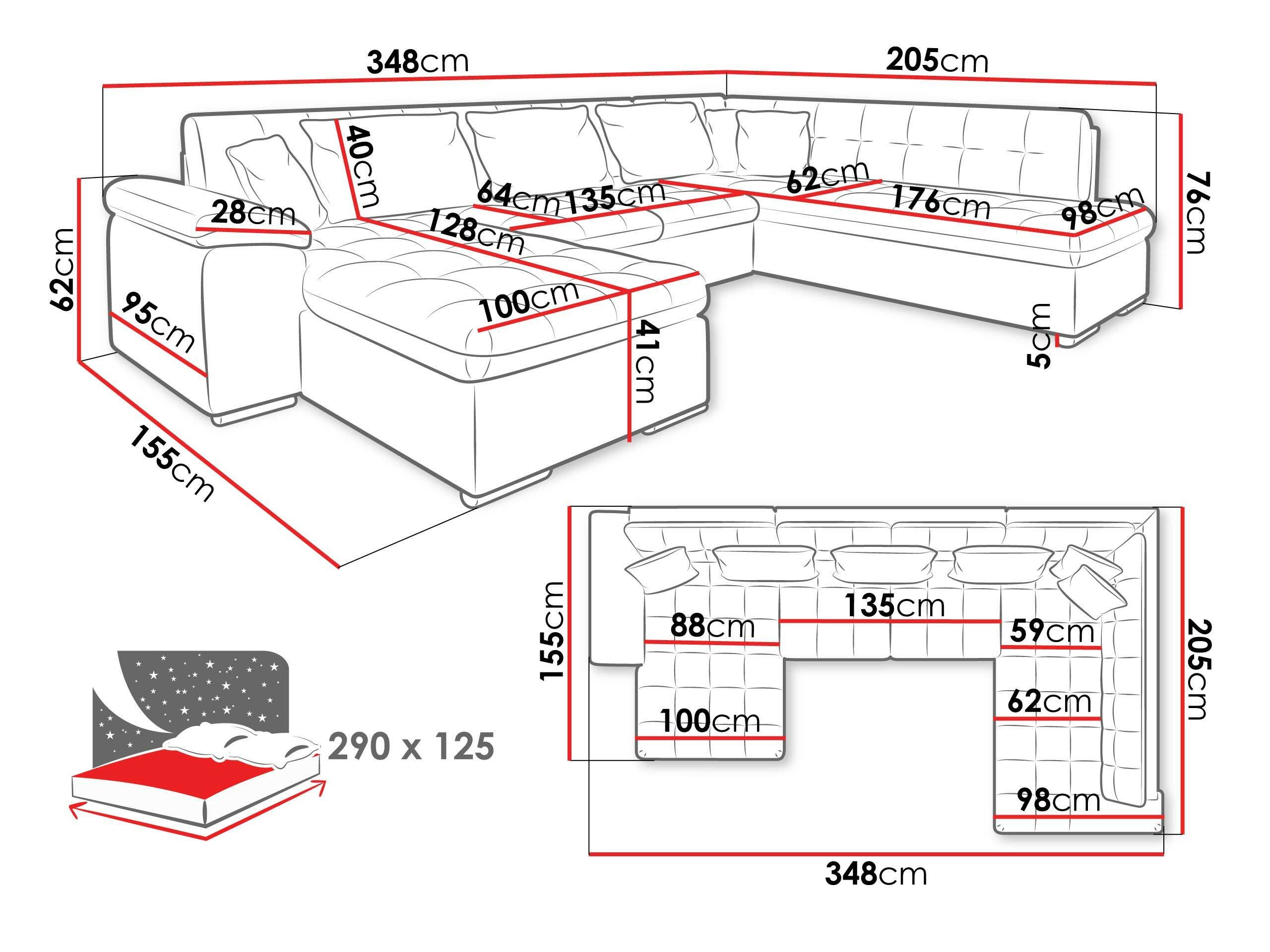 Hjørnesofa Comfivo Gemma IV (Soft 011 + Lux 05 + Lux 06)