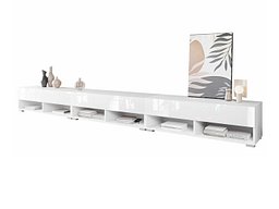 TV-benk Sarasota 144 (Hvit + Høyglans hvit)