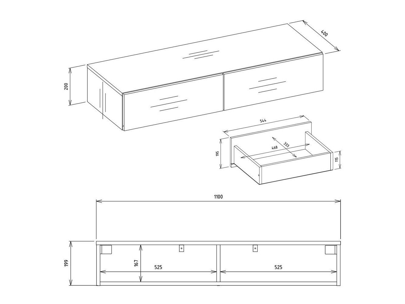 Konsollbord Mandeville 341 (Hvit)