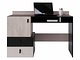 Skrivebord Camteso 107 (Svart + Eik + Beige)