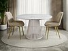 Bord Prudentia (Hvit marmor + Cashmere)