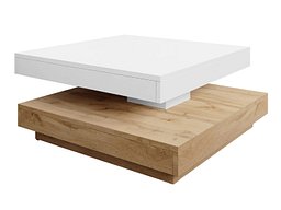 Transformerbart salongbord Comfivo Pisces (Wotan eik + Hvit)