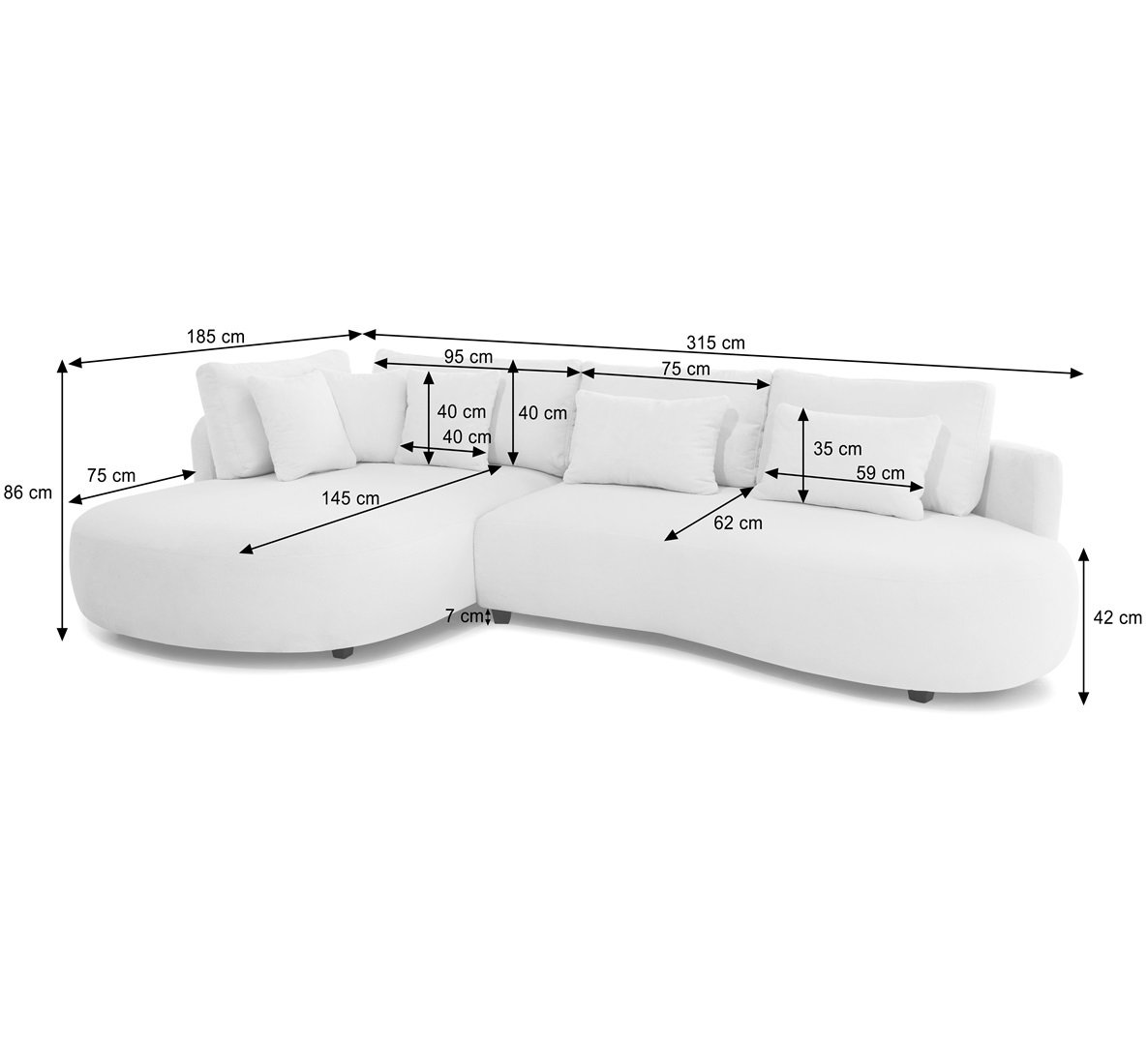 Hjørnesofa Deca II (Fredo 05)