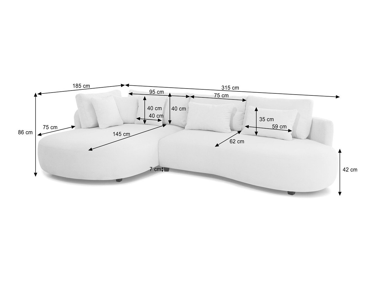 Hjørnesofa Deca II (Fredo 05)