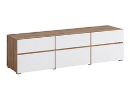 TV-benk Alfere 102 (Wotan eik + Hvit)