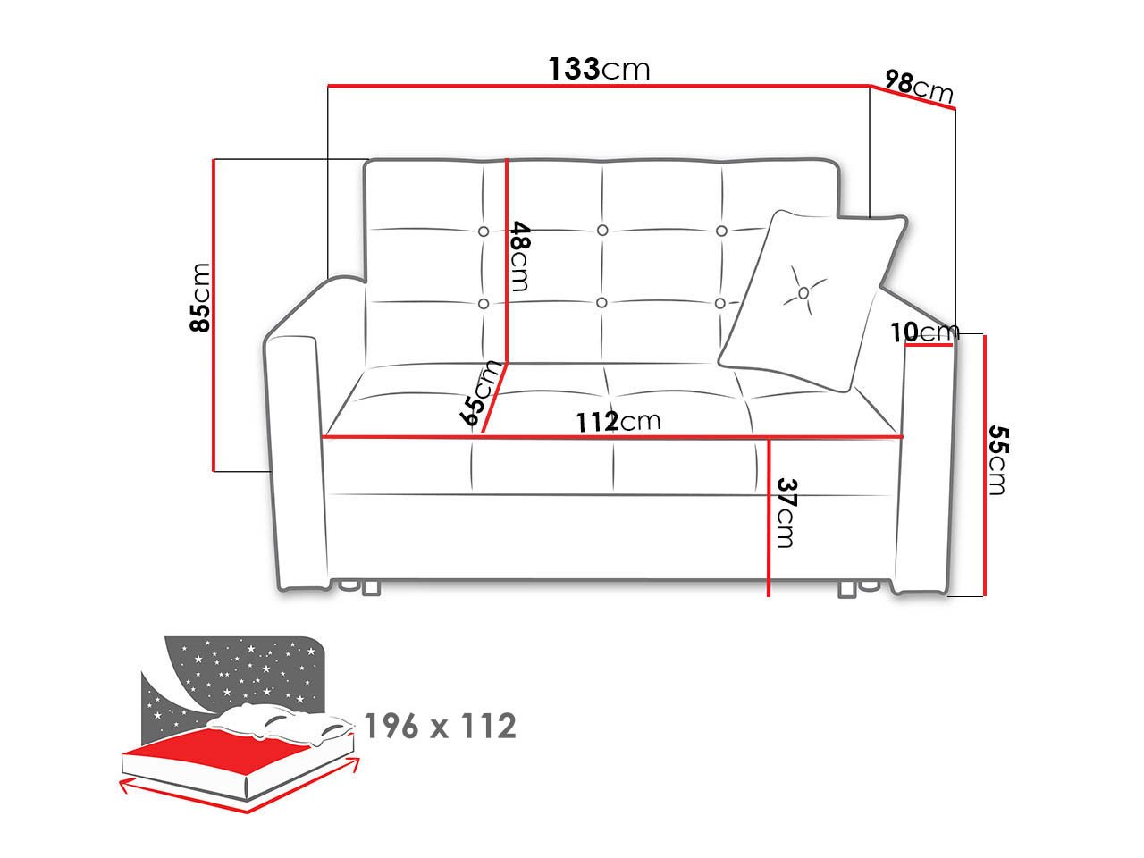 Sovesofa Seruna II (Nazar 225.03)