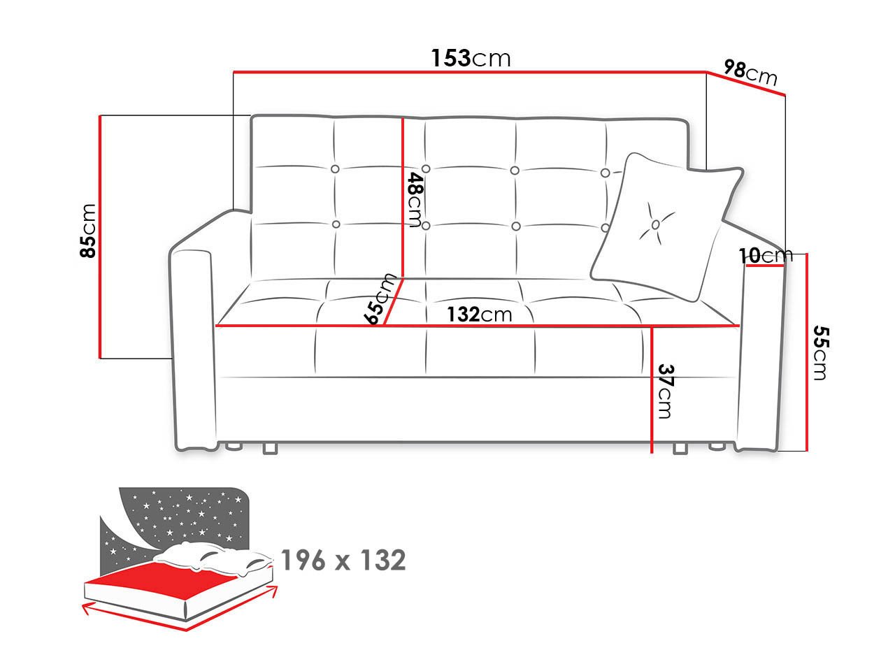 Sovesofa Seruna III (Tatum 275)