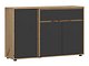 Kommode Torcavi 100 (Antrasitt + Artisan eik)