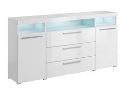 Kommode Torvire 109 (Hvit + Høyglans hvit)