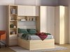 Garderobeskap Nolcala 110 (Eik + Beige)