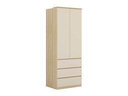 Garderobeskap Nolcala 110 (Eik + Beige)