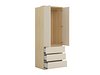 Garderobeskap Nolcala 110 (Eik + Beige)