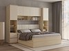 Soveromssett Nolcala 126 (Eik + Beige)