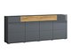 Kommode Torsone 102 (Antrasitt + Gloss antrasitt + Grandson eik)