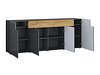 Kommode Torsone 102 (Antrasitt + Gloss antrasitt + Grandson eik)