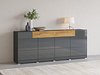 Kommode Torsone 102 (Antrasitt + Gloss antrasitt + Grandson eik)