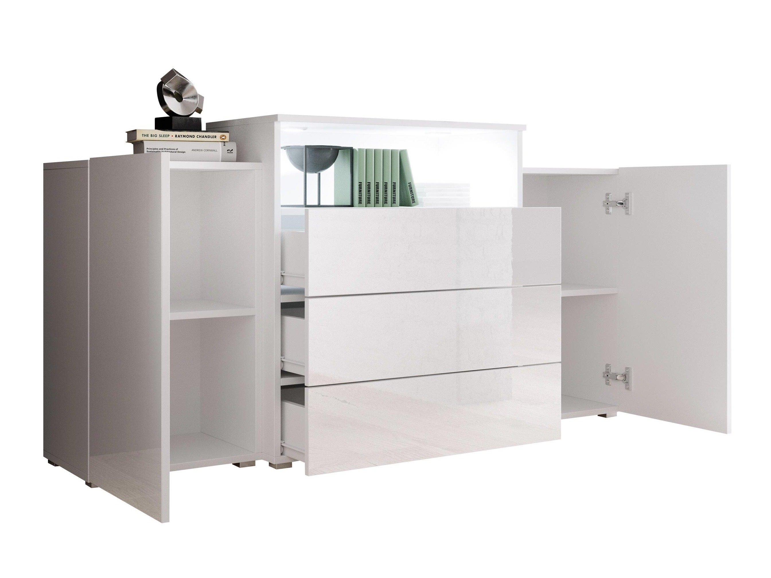 Kommode Sarasota 127 (Matera grå + Kastanje)