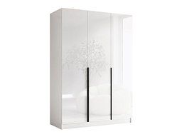 Garderobeskap Closico Decoron I (Hvit + Høyglans hvit)