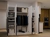 Garderobeskap Mandeville 370 (Hvit + Svart)